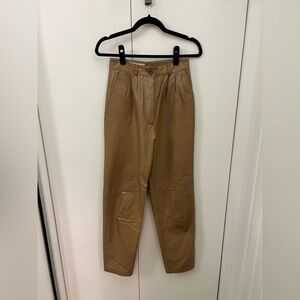 Vintage Tan Genuine Leather Pants